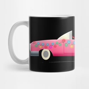 Merry Christmas Lady Santa & Pink Car Mug